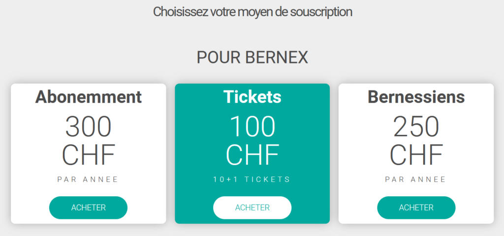 Souscriptions Bernex